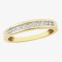 9ct Diamond Channel Set Half Eternity 0.25ct Ring DR115