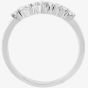 9ct White Gold Diamond Half Eternity Wishbone Ring DR798W