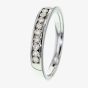 9ct White Gold Half Eternity 0.05ct Diamond Ring H6045D-9W-005G