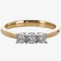 9ct Gold 3 Stone 0.15ct Diamond Ring J4162.9Y.015F