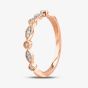 9ct Rose Gold Diamond Fancy Half Eternity Ring TH010379R