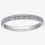 9ct White Gold 0.25ct Claw-set Diamond Two Row Half Eternity Ring 50K08WG/25-10