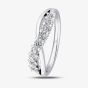 9ct White Gold 0.33ct Diamond Crossover Ring 9052/9W/DQ10/33PT