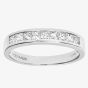 9ct White Gold 0.50ct Princess Cut Diamond Half Eternity Ring PR05550 9KW