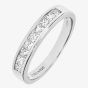 9ct White Gold 0.50ct Princess Cut Diamond Half Eternity Ring PR05550 9KW