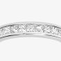 9ct White Gold 0.50ct Princess Cut Diamond Half Eternity Ring PR05550 9KW