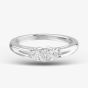 9ct White Gold Trilogy Diamond Split Shoulder Ring PR8490W 3ST