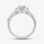 9ct White Gold Trilogy Diamond Split Shoulder Ring PR8490W 3ST