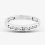 9ct White Gold 0.20ct Diamond Channel Set Half Eternity Ring TH010395R