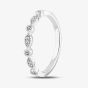 9ct White Gold 0.07ct Diamond Fancy Half Eternity Ring TH010325112142