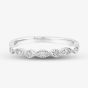 9ct White Gold 0.07ct Diamond Fancy Half Eternity Ring TH010325112142