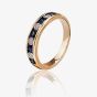 9ct Gold Sapphire & Diamond Channel Set Half Eternity Ring TH010420R