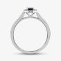  9ct White Gold Sapphire & Diamond Halo Ring OJR1701-BS 