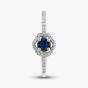  9ct White Gold Sapphire & Diamond Halo Ring OJR1701-BS 