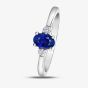 9ct White Gold Sapphire 0.08ct Diamond Ring 30910WG