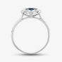 9ct White Gold Sapphire & Diamond Quatrefoil Shaped Cluster Ring PR10950 SA
