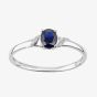 9ct White Gold Oval Blue Sapphire Ring DR1612WSA