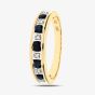 9ct Yellow Gold Blue Sapphire Half Eternity Ring PR03027Y SA