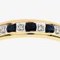 9ct Yellow Gold Blue Sapphire Half Eternity Ring PR03027Y SA