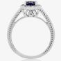 9ct White Gold Sapphire and Diamond Fancy Cluster Ring DSR1517W