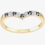 9ct Yellow Gold Sapphire & Diamond Wishbone Ring R12720Y SAP