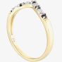 9ct Yellow Gold Sapphire & Diamond Wishbone Ring R12720Y SAP