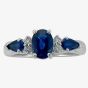 9ct White Gold Multi-cut Sapphire and Diamond Ring 51V32WG-9 SAPH