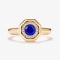Tivon 18ct Yellow Gold Sapphire & Diamond Octagonal Eden Ring RY-2027-BS