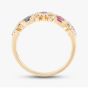 18ct Rose Gold Brilliant Cut Sapphire, Ruby & Diamond Half Eternity Ring R39152KP18V 18KR