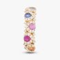 18ct Rose Gold Brilliant Cut Sapphire, Ruby & Diamond Half Eternity Ring R39152KP18V 18KR