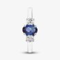  18ct White Gold 0.27ct Sapphire & Diamond Shoulder Set Solitaire Ring BHGJ SAP N