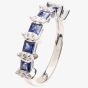 18ct White Gold Sapphire and  Diamond Half Eternity Ring 18DR380-S-W