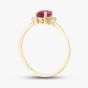 9ct Yellow Gold 0.60ct Oval Cut Ruby & 0.03ct Diamond Shoulder Set Solataire Ring THR40125-RD (YG)