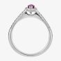 9ct White Gold Marquise-cut Ruby and Diamond Cluster Ring R4100-63 W 9