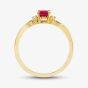  9ct Yellow Gold Ruby & Diamond Crossover Ring OJR1702-R 