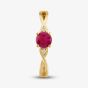  9ct Yellow Gold Ruby & Diamond Crossover Ring OJR1702-R 