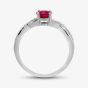  9ct Yellow Gold Ruby & Diamond Crossover Ring OJR1703-R 