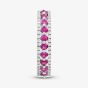 9ct White Gold Ruby & Diamond Three Row Half Eternity Ring PR10669 RU