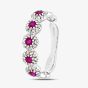 9ct White Gold Ruby Diamond Cluster Ring PR06629W RU