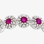 9ct White Gold Ruby Diamond Cluster Ring PR06629W RU
