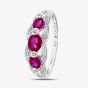 9ct White Gold Ruby Diamond Fancy Ring PR07340W RU