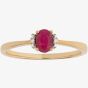 9ct Gold Oval Diamond Ruby Ring VRS1001-R