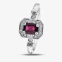 9ct White Gold Ruby 0.08ct Diamond Ring 4376WG-10