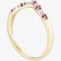 9ct Yellow Gold Ruby & Diamond Wishbone Ring R12720Y RU
