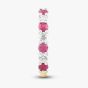 18ct Yellow Gold 0.45ct Brilliant Cut Ruby & 0.27ct Diamond Half Eternity Ring 320701J