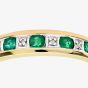 9ct Yellow Gold Emerald Half Eternity Ring PR03027Y EM
