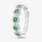 9ct White Gold Emerald & 0.20ct Diamond Cluster Ring PR06629W EM