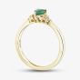 9ct Yellow Gold Emerald & Diamond Teardrop Cluster Ring 4454-10 EMERALD