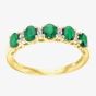 9ct Gold Emerald and Diamond Ring CR7739 9KY/EM