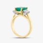 18ct Yellow Gold 1.85ct Emerald Cut Emerald & 0.77ct Diamond Shoulder Set Solitaire Ring 40191